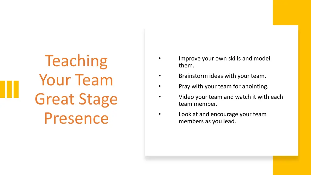 teaching your team great stage presence 5