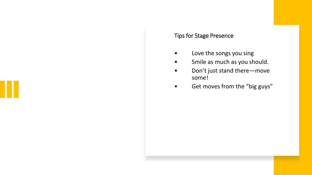 tips for stage presence tips for stage presence 2