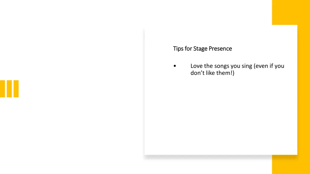 tips for stage presence tips for stage presence