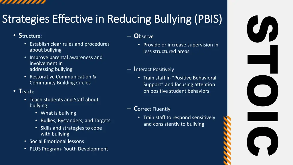 strategies effective in reducing bullying pbis