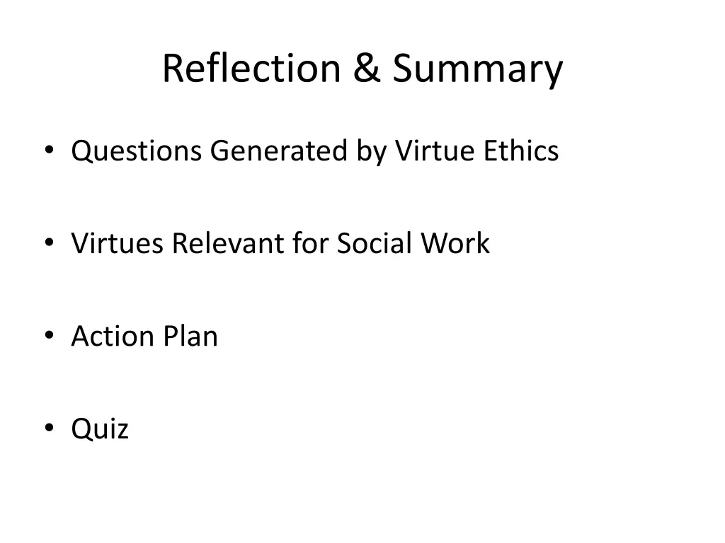 reflection summary