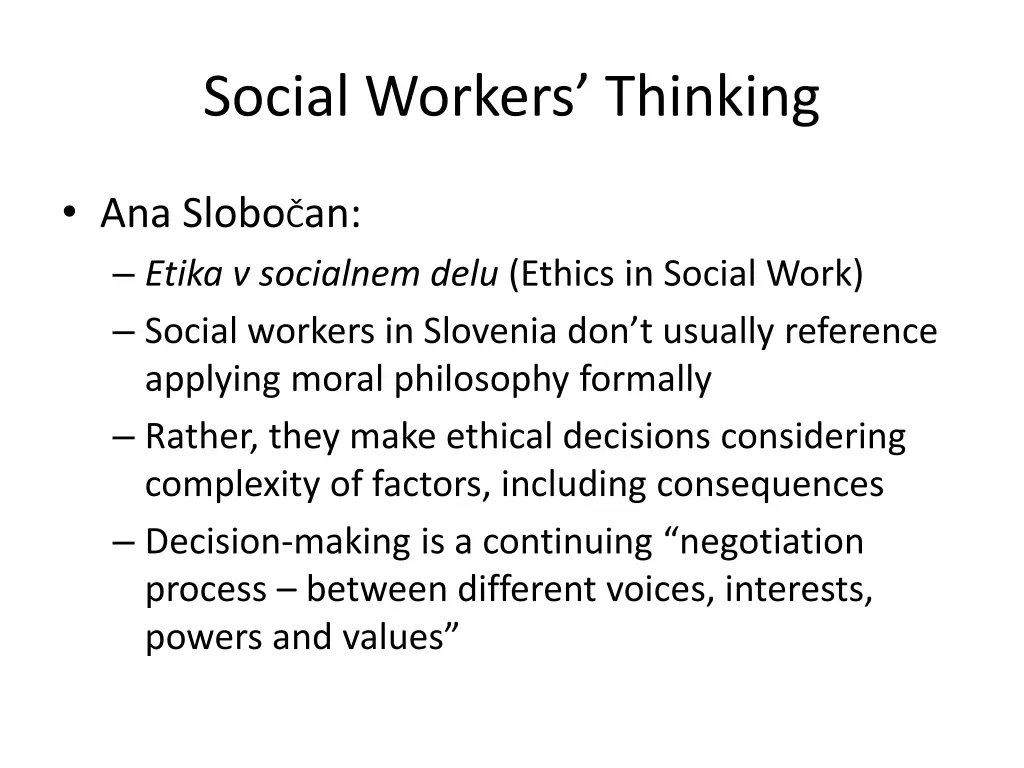 social workers thinking