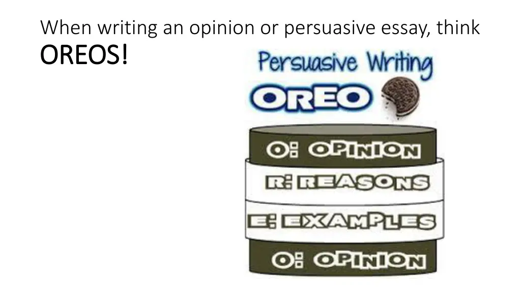 when writing an opinion or persuasive essay think