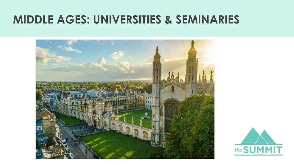 middle ages universities seminaries