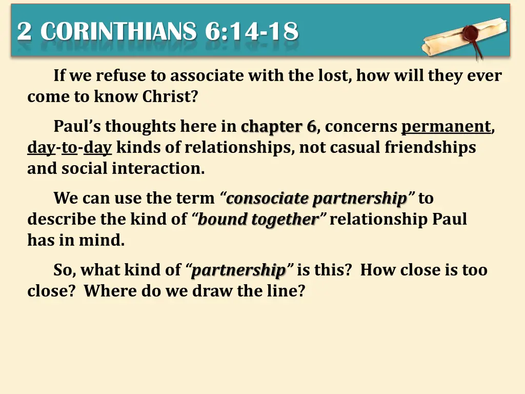 2 corinthians 6 14 18 4