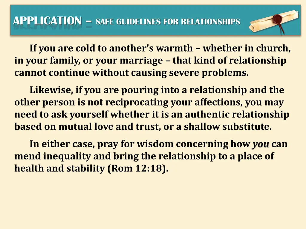 application safe guidelines for relationships 2