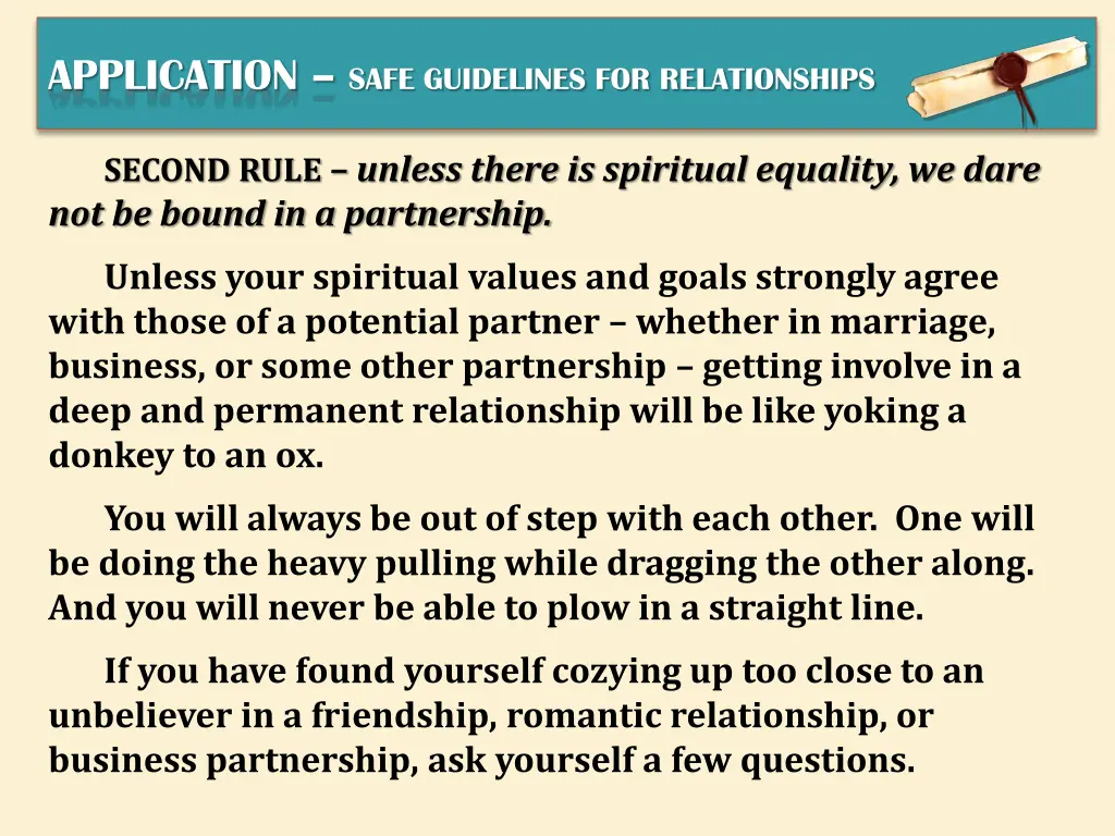 application safe guidelines for relationships 3