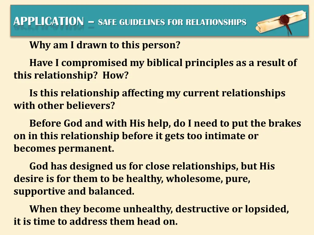 application safe guidelines for relationships 4