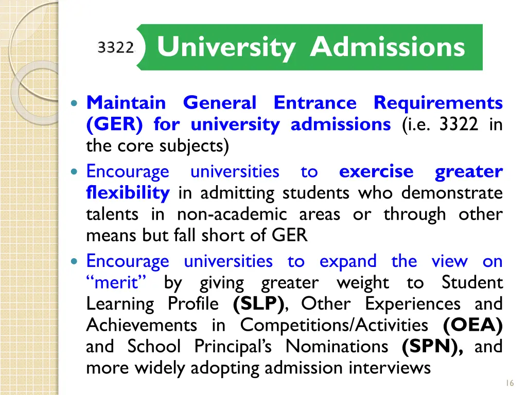 university admissions