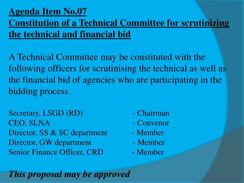 agenda item no 07 constitution of a technical