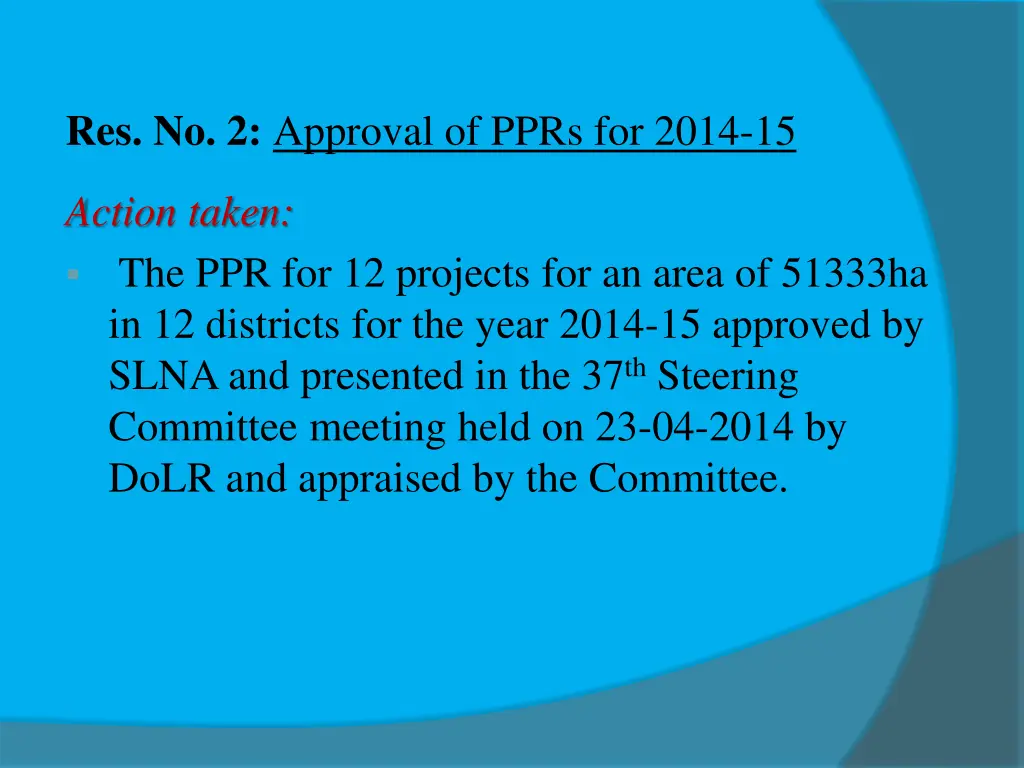 res no 2 approval of pprs for 2014 15