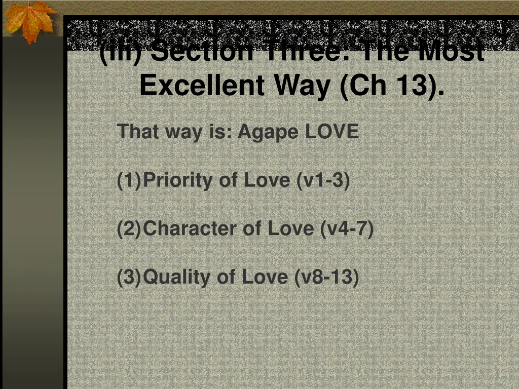 iii section three the most excellent way ch 13