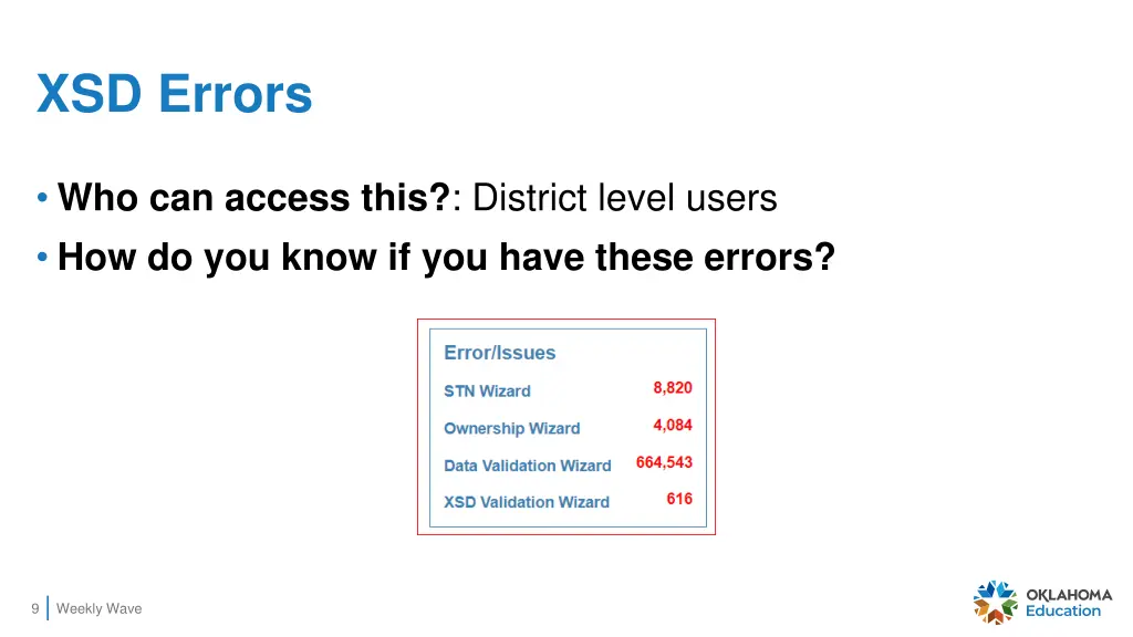 xsd errors 1