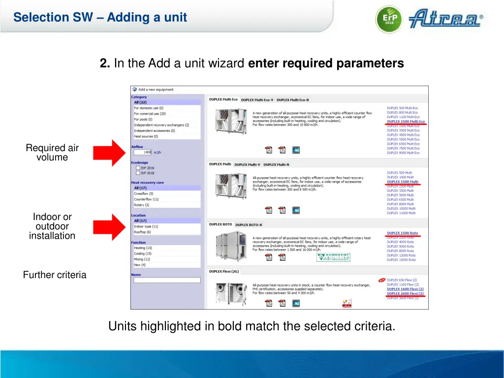 selection sw adding a unit 1