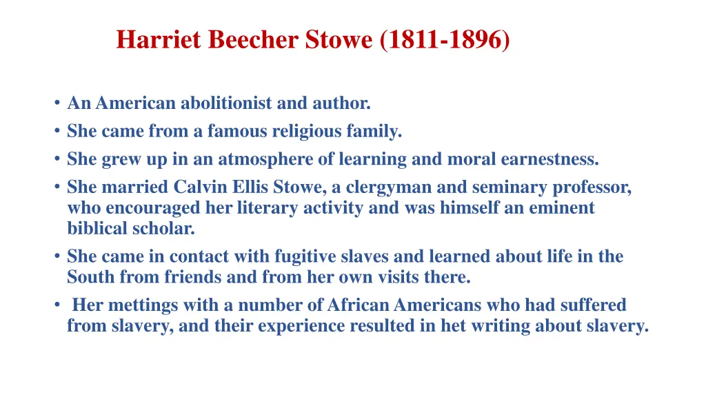 harriet beecher stowe 1811 1896