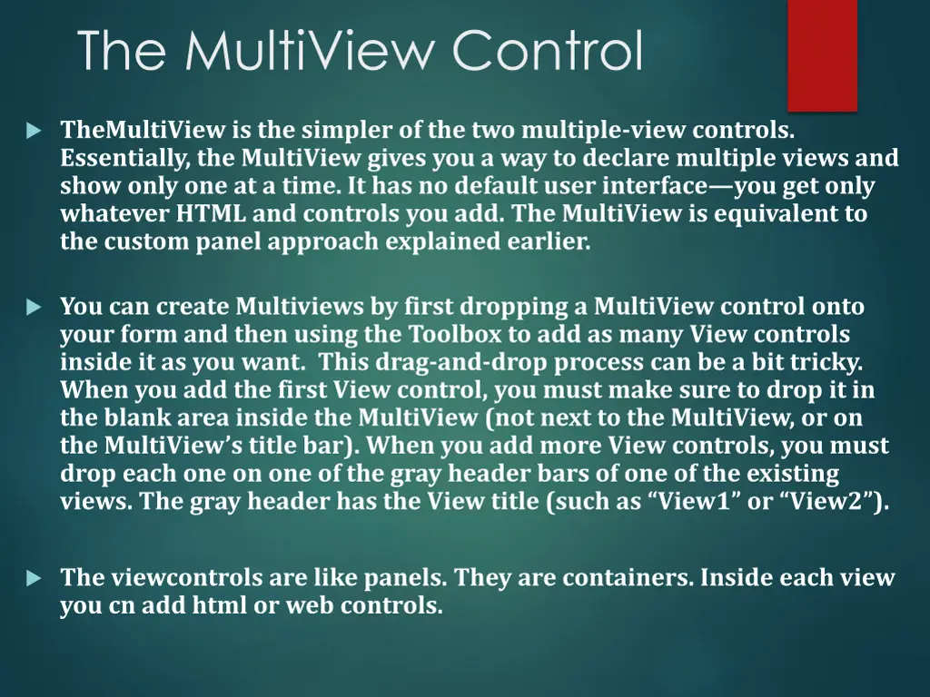 the multiview control