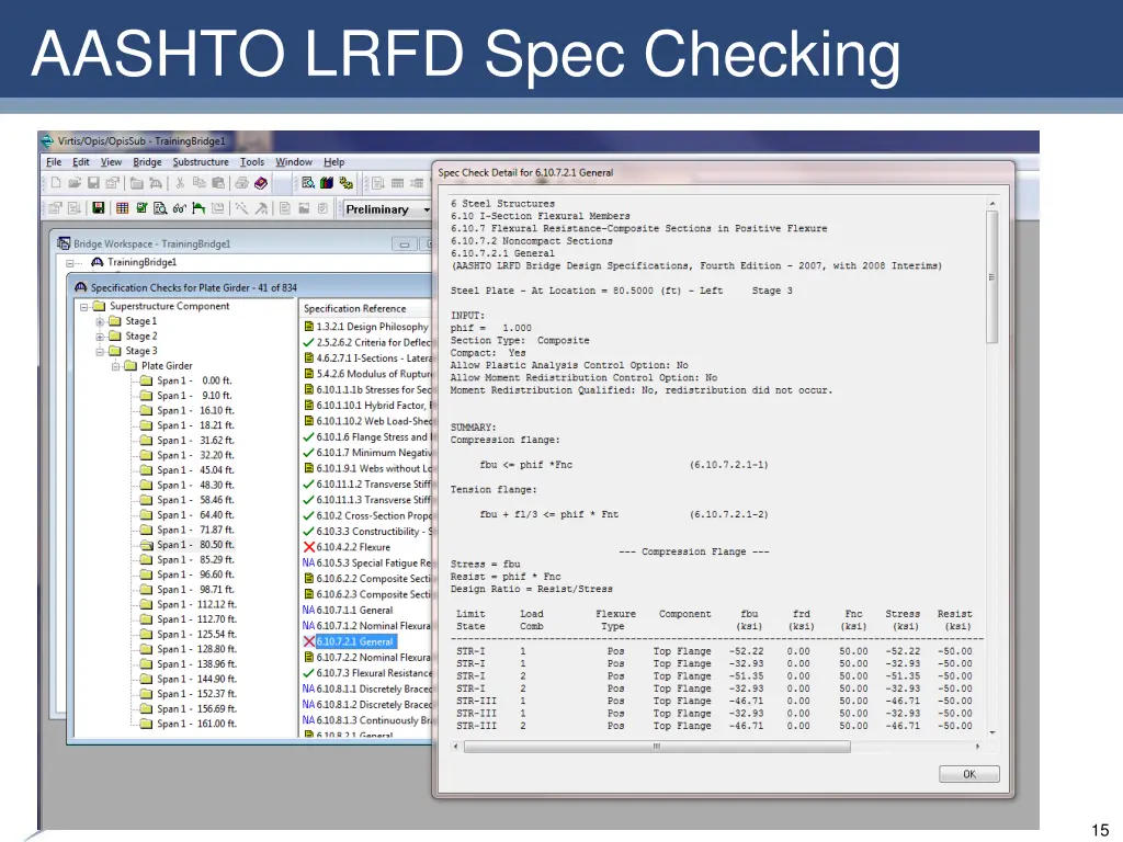 aashto lrfd spec checking 5