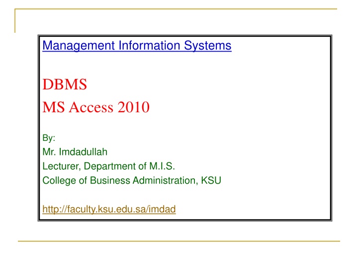 management information systems