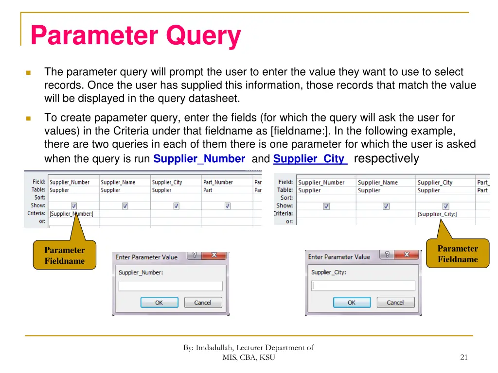 parameter query