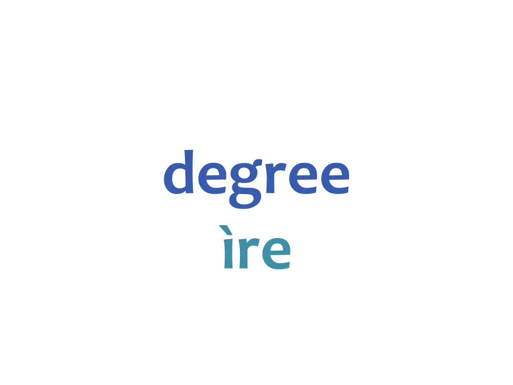 degree re