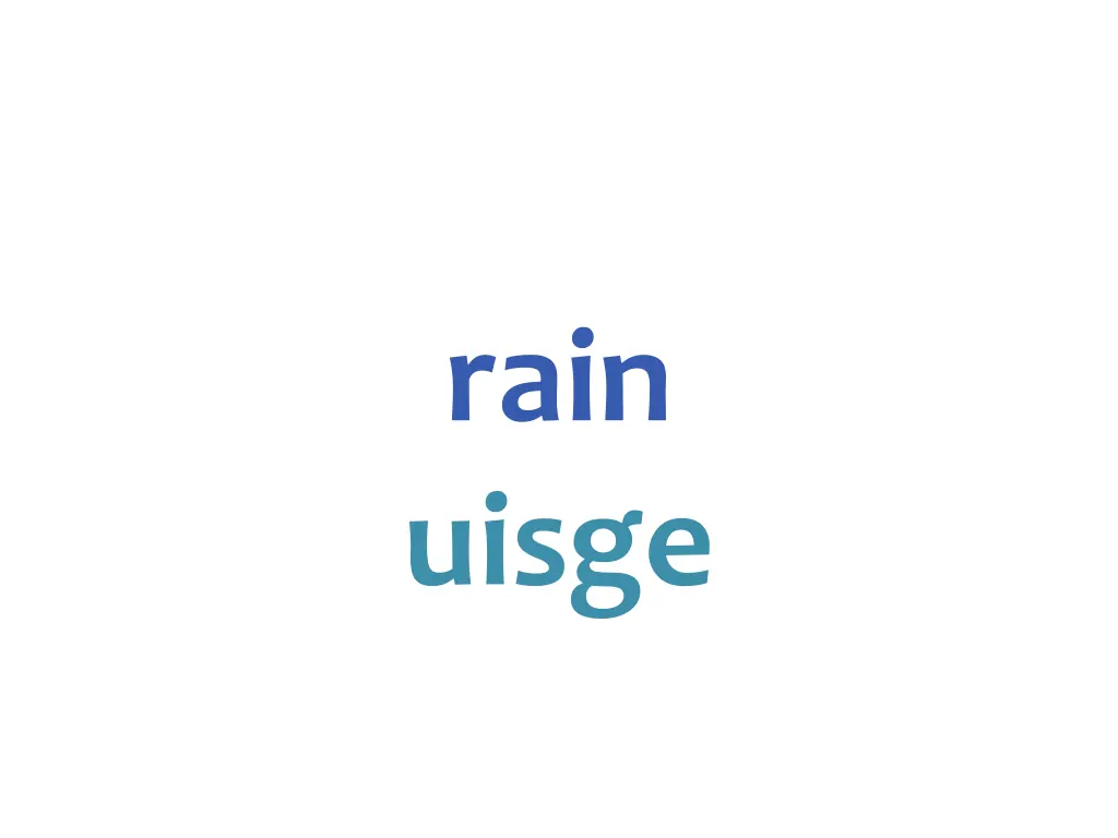 rain uisge