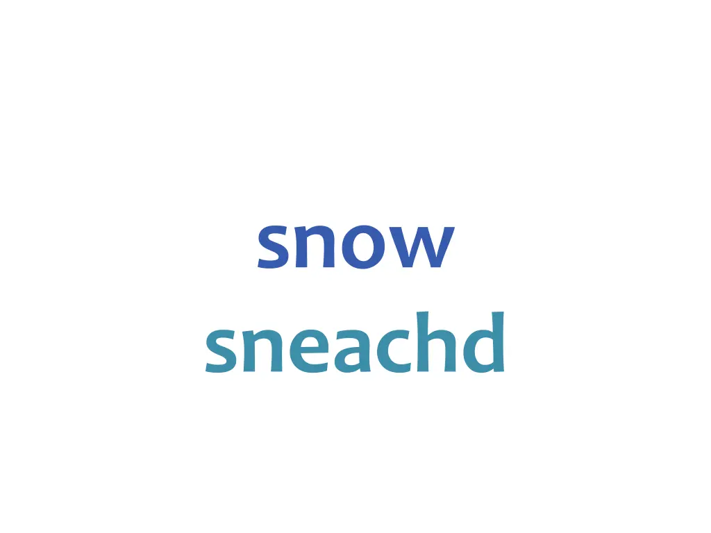 snow sneachd