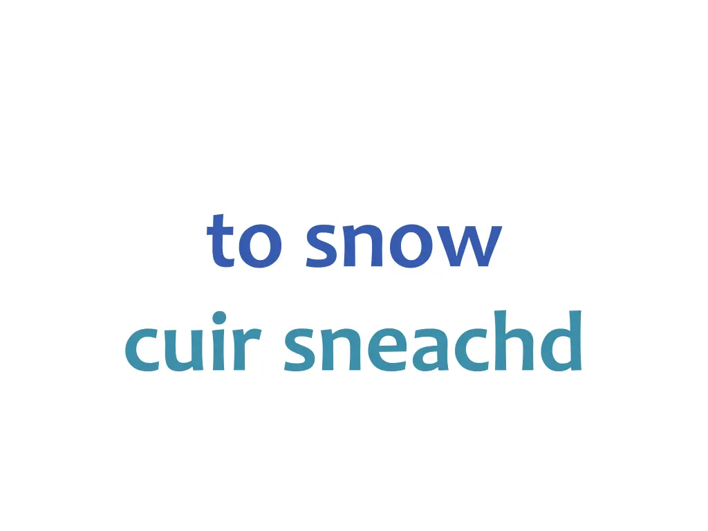 to snow cuir sneachd