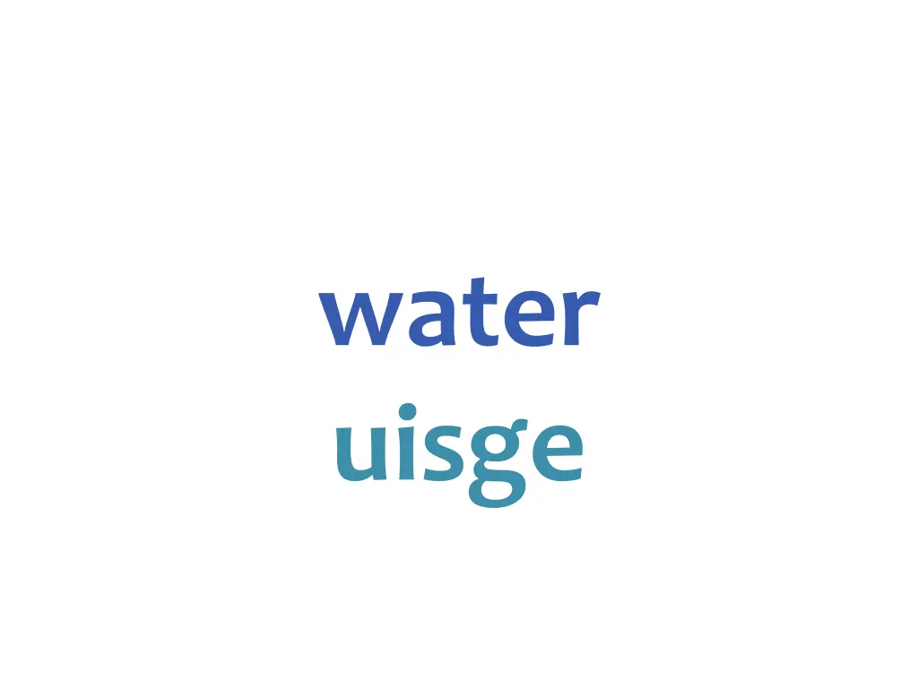 water uisge