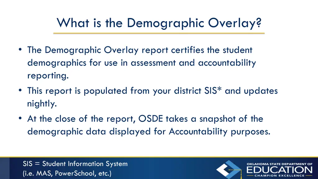 what is the demographic overlay