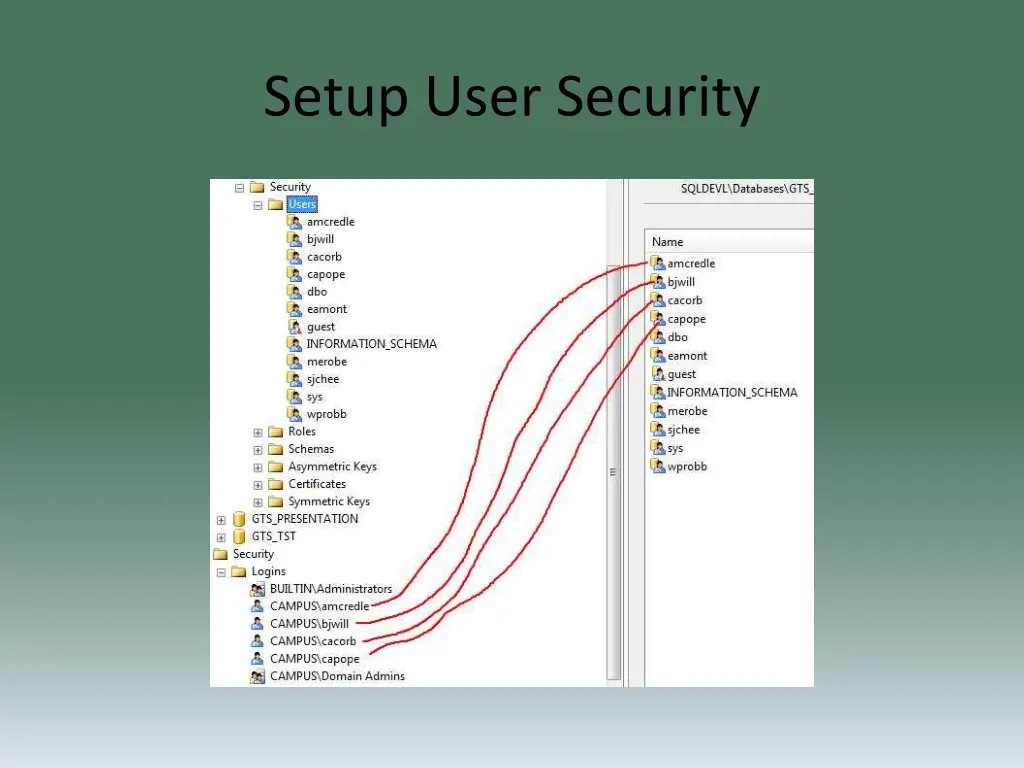 setup user security 2