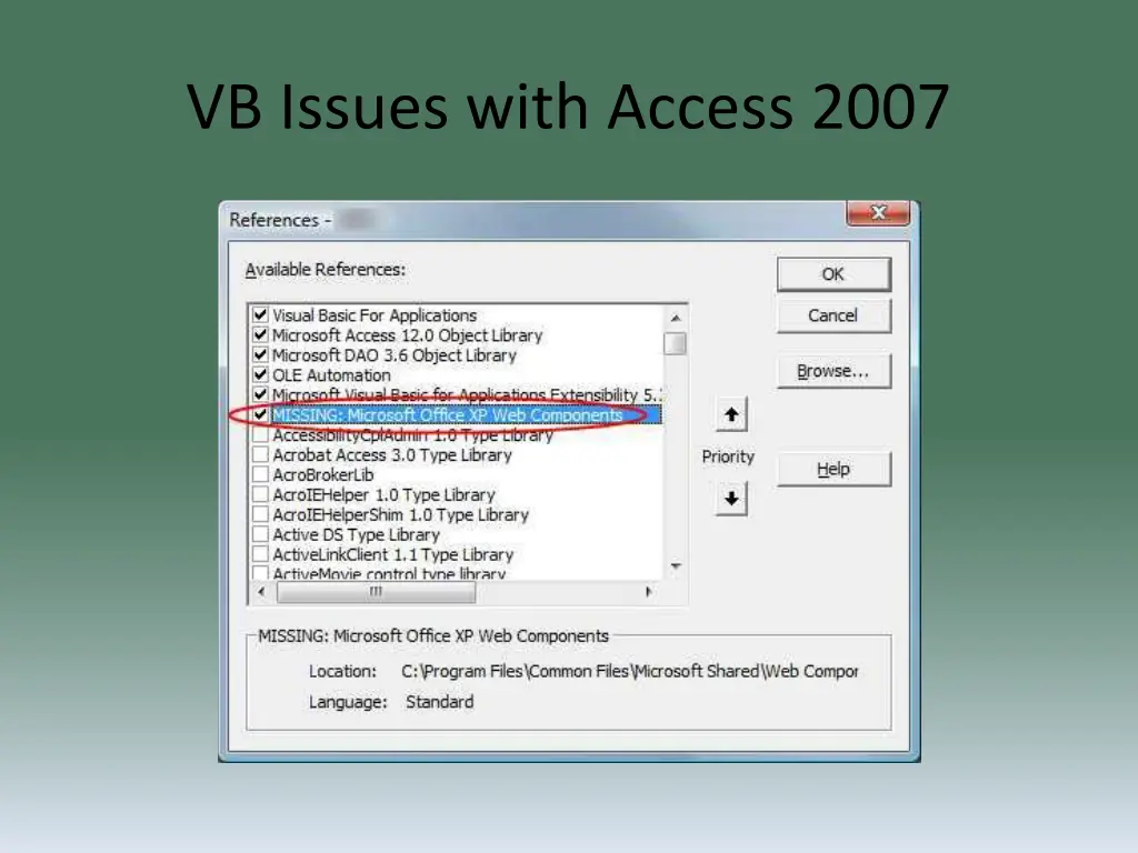 vb issues with access 2007 3