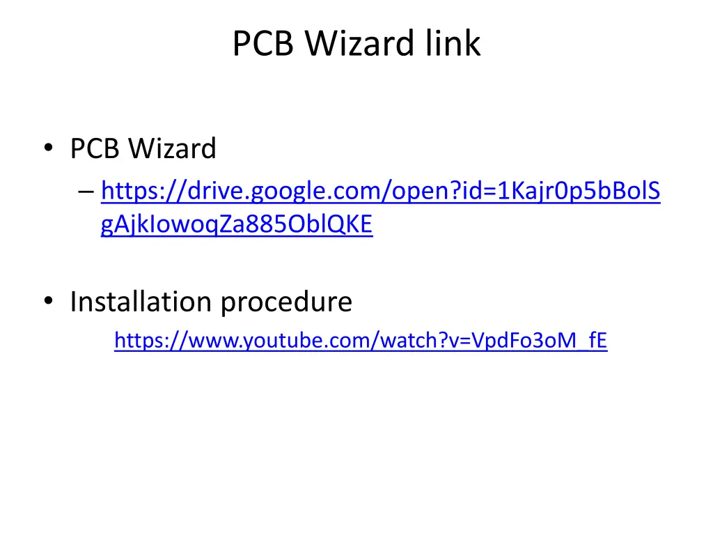 pcb wizard link