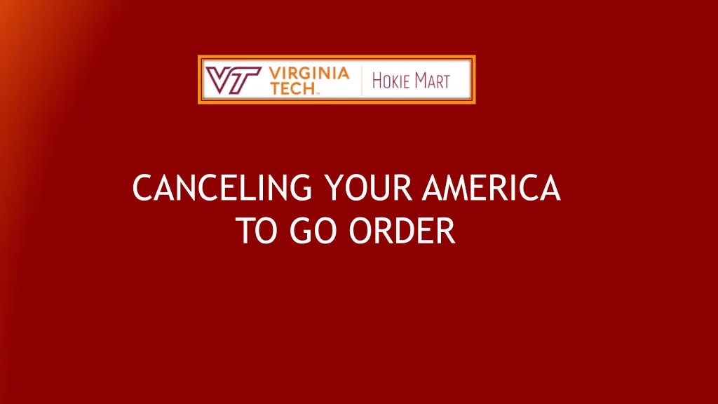 canceling your america to go order