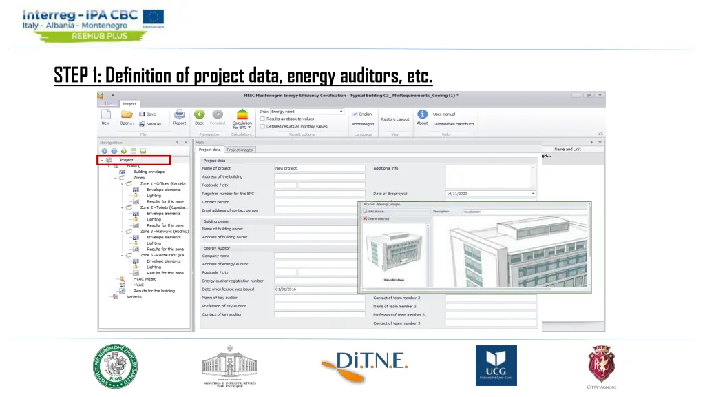 step 1 definition of project data energy auditors