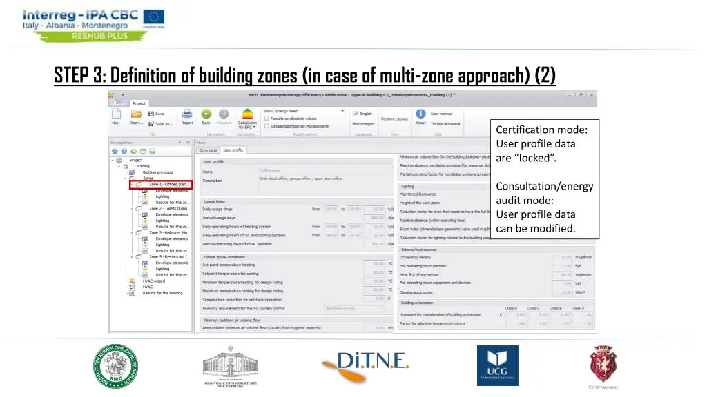 step 3 definition of building zones in case 1