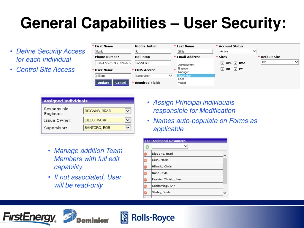 general capabilities user security