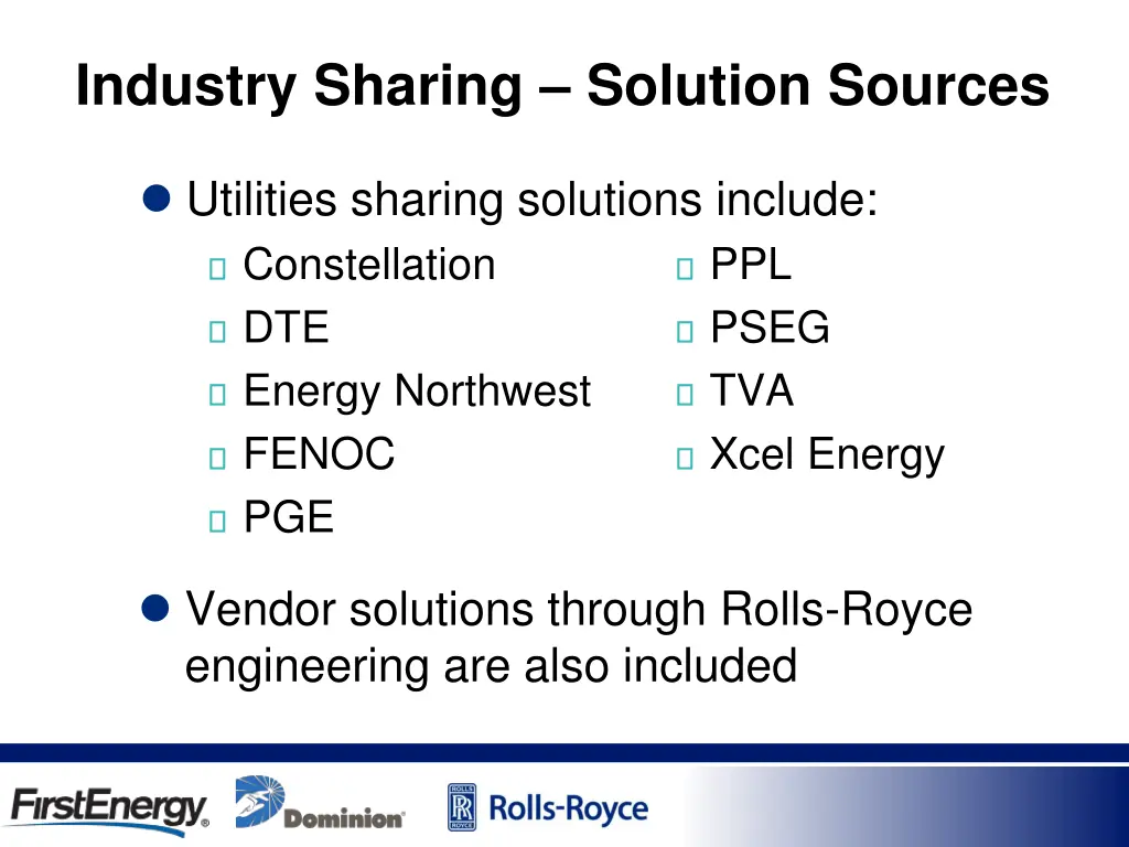 industry sharing solution sources