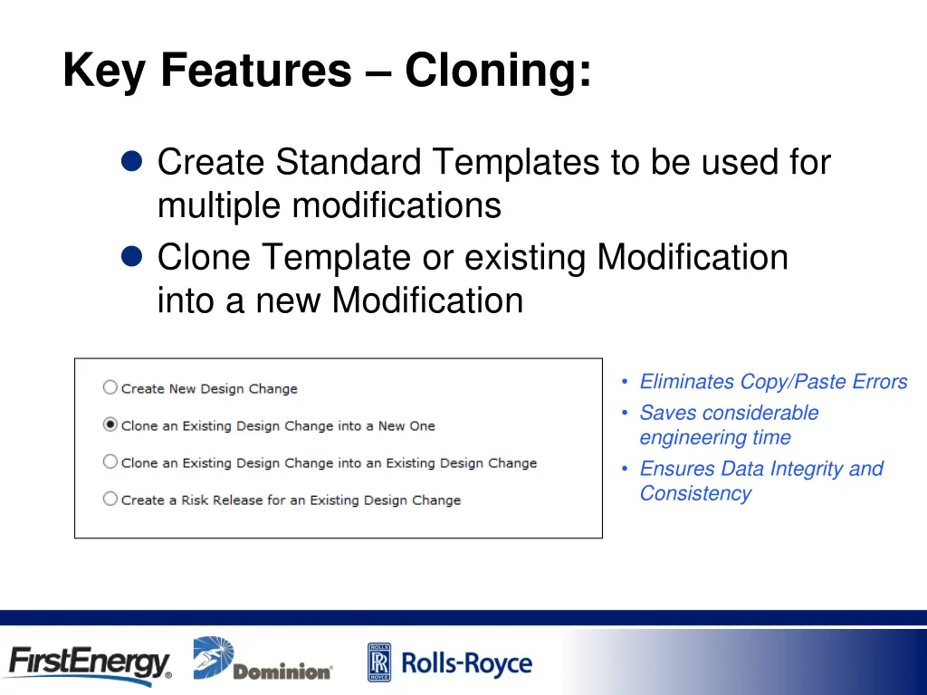 key features cloning