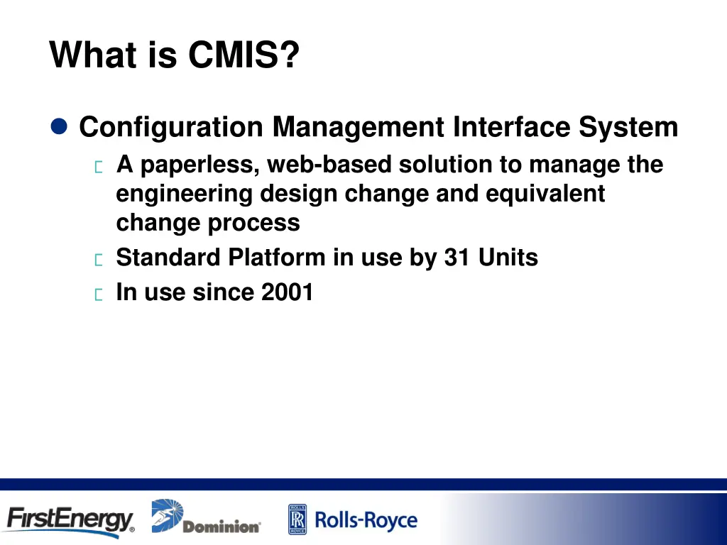 what is cmis