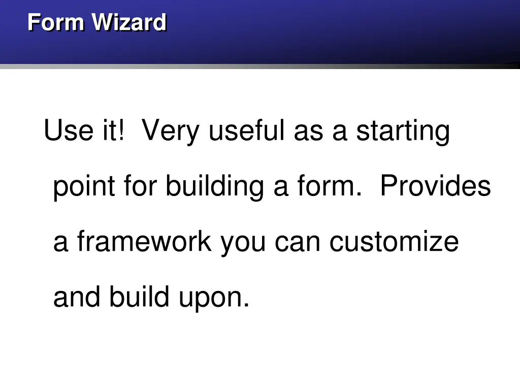 form wizard