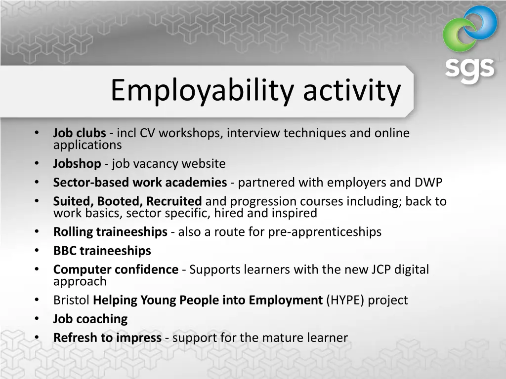 employability activity