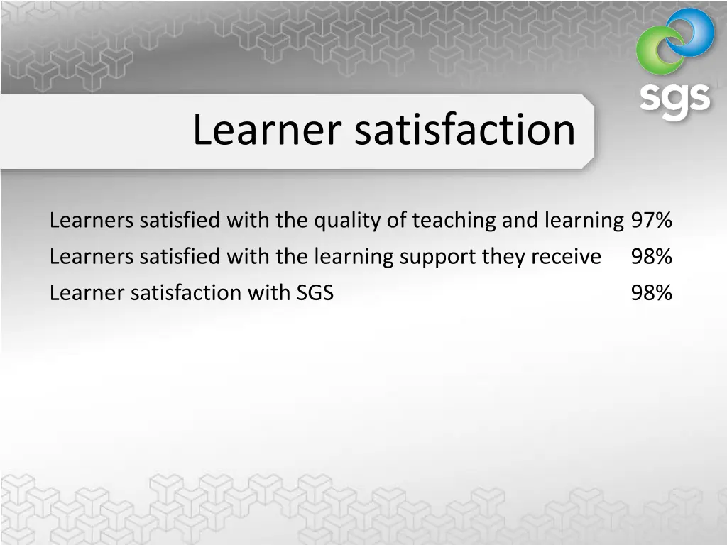 learner satisfaction