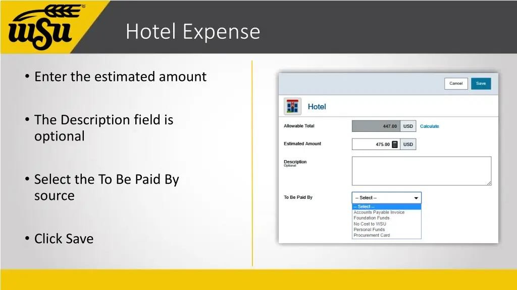 hotel expense 1