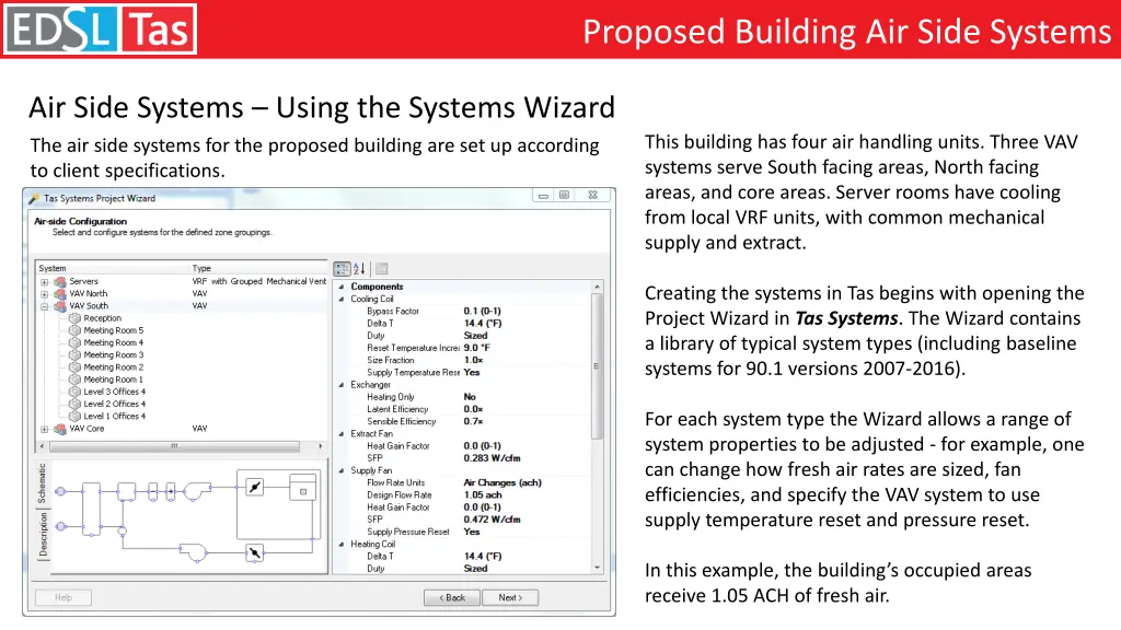 proposed building air side systems