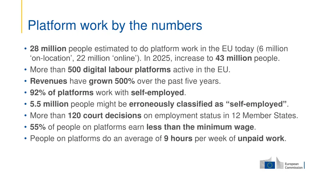 platform work by the numbers