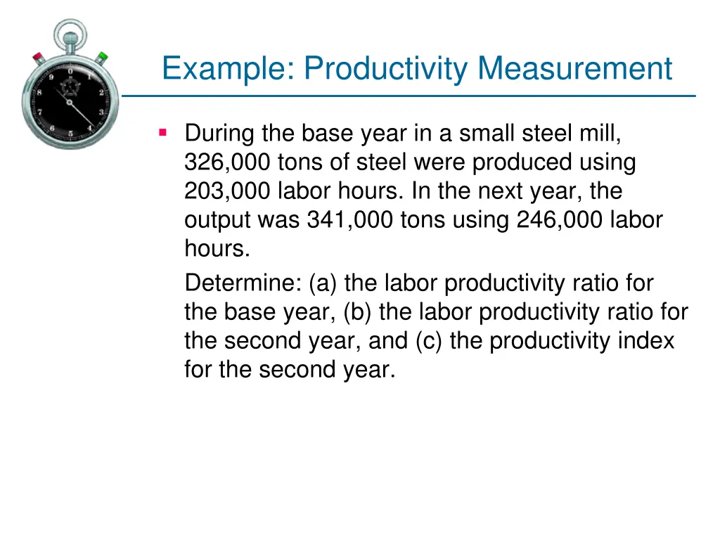 example productivity measurement