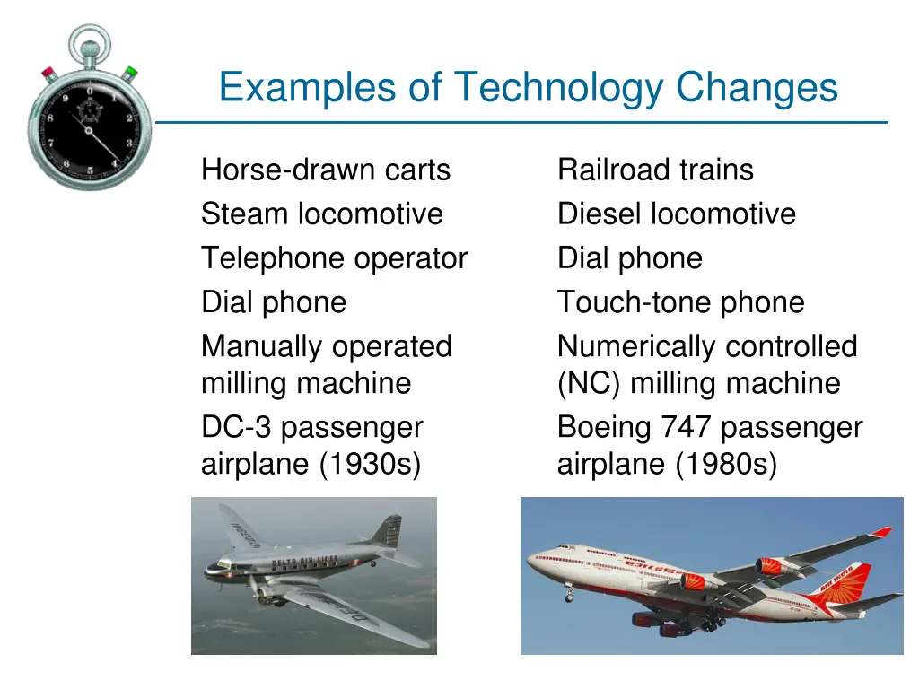 examples of technology changes