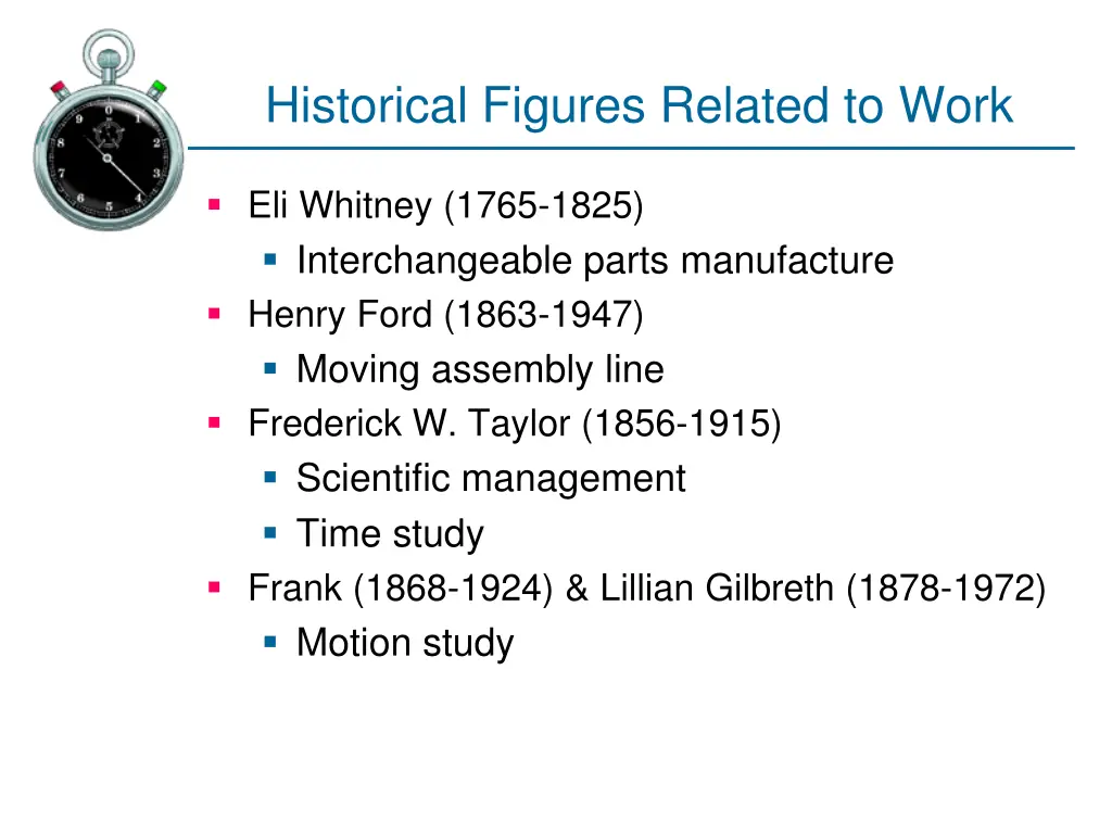 historical figures related to work