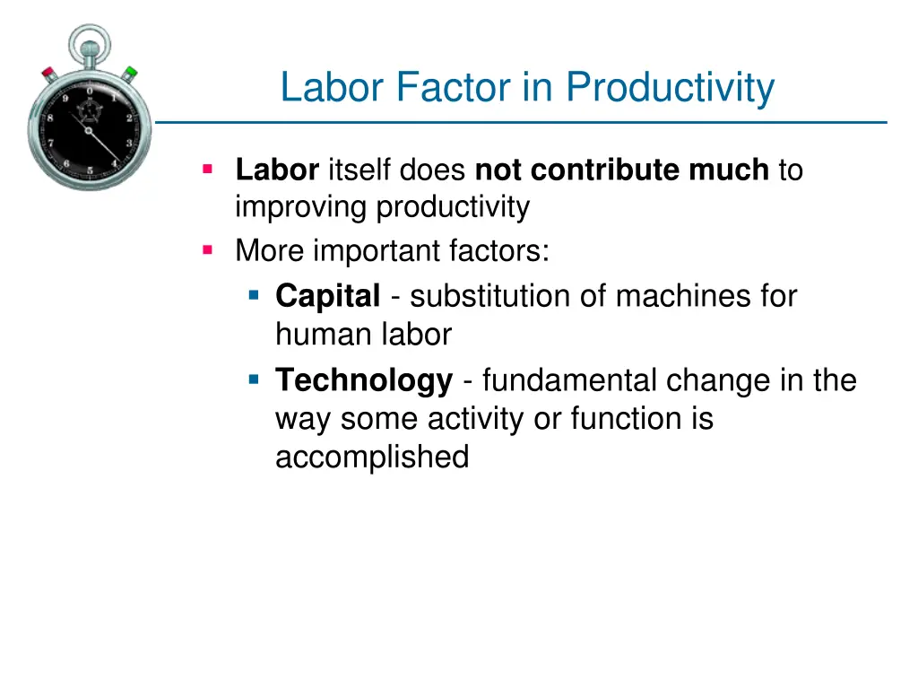 labor factor in productivity