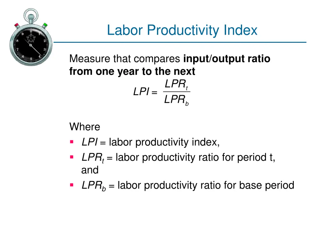 labor productivity index